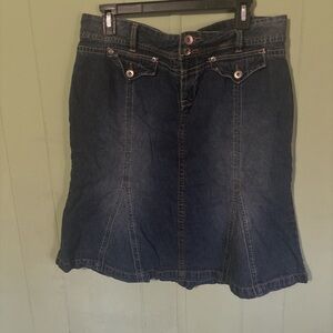 UNIONBAY Dark Blue A-Line Skirt